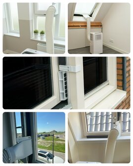 Eurom Window Way-out raamafdichtingskit mobiele airco - voor draai-kiepramen en dakramen