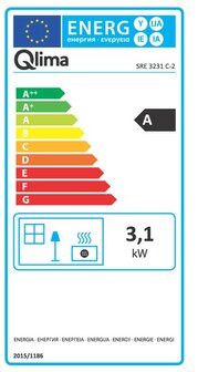 Qlima SRE 3231 C-2 3100 Watt laser petroleumkachel - 5 liter - max 120 m3