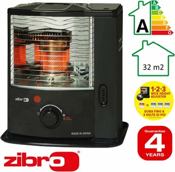 Zibro RS-122 2200 Watt kous petroleumkachel - 4.2 liter - max 80 m3